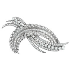 Platinum 5.25ct Diamond Brooch MF35-022026