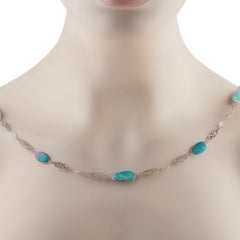 Platinum 5.50ct Diamond and Opal Necklace MF25-012326