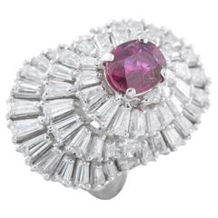 Platinum 5.50ct Diamond and Ruby Ring MF18-013026