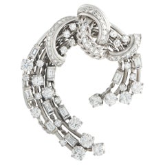Platinum 5.50ct Diamond Brooch MF13-020626
