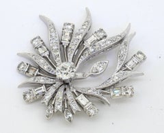 Platinum 5.54ct Diamond Floral Cluster Pendant w/ 1.0ct Center Stone