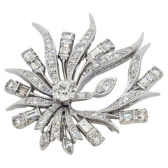 Platinum 5.54ct Diamond Floral Cluster Pendant w/ 1.0ct Center Stone