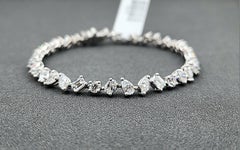 Pulsera de platino con diamantes talla mixta de 5,65 quilates