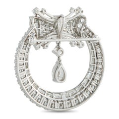 Platin 5,80ct Diamant Art Deco Brosche MF03-020326