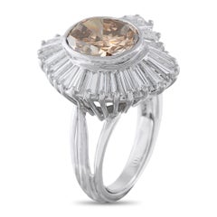 Platinum 5.82ct Diamond Ballerina Ring MF39-031726