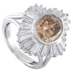 Platinum 5.82ct Diamond Ballerina Ring MF39-031726