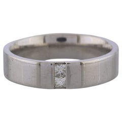 Alianza de Platino 5mm Diamantes Talla O