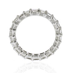 Platinum 6 Carat Emerald Cut Diamond Eternity Band