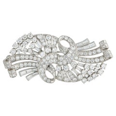 Broche en platine avec 6,0ct de diamant MF16-020626