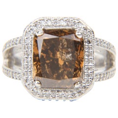 Platinring mit 6,21 Karat Diamant mit GIA-Bericht