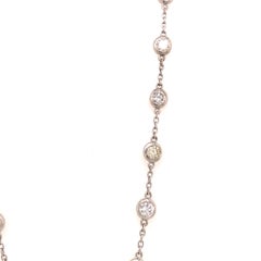 Platinum 6.40 Carat Diamond by the Yard Necklace