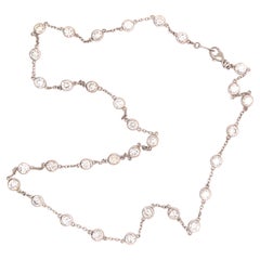 Platinum 6.40 Carat Diamond by the Yard Necklace Platinum 6.40 Carat Diamond by the Yard Necklace