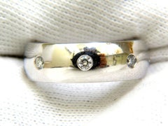 Platinum .65 Carat Diamond Eternity Wide Band Ring Heavy