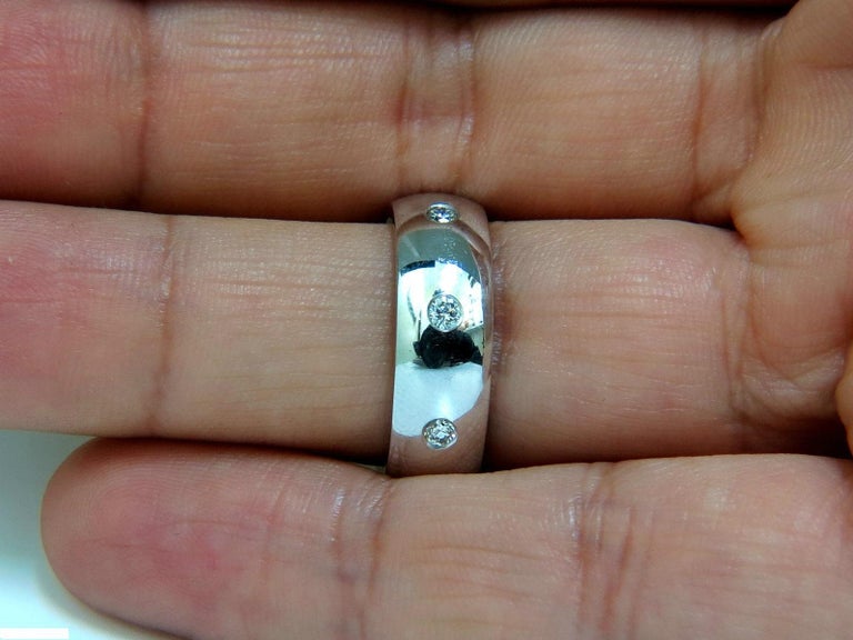 Platinum .65 Carat Diamond Eternity Wide Band Ring Heavy For Sale (Free ...