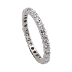 Platin .65 Karat runder natürlicher Diamant Eternity-Ring