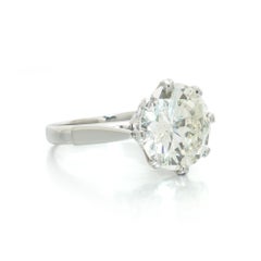 Platinum 6.90ct Diamond Solitaire Ring
