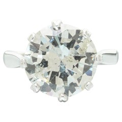 Platinum 6.90ct Diamond Solitaire Ring