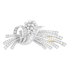 Platinum 6.95ct Diamond Brooch MF17-091824
