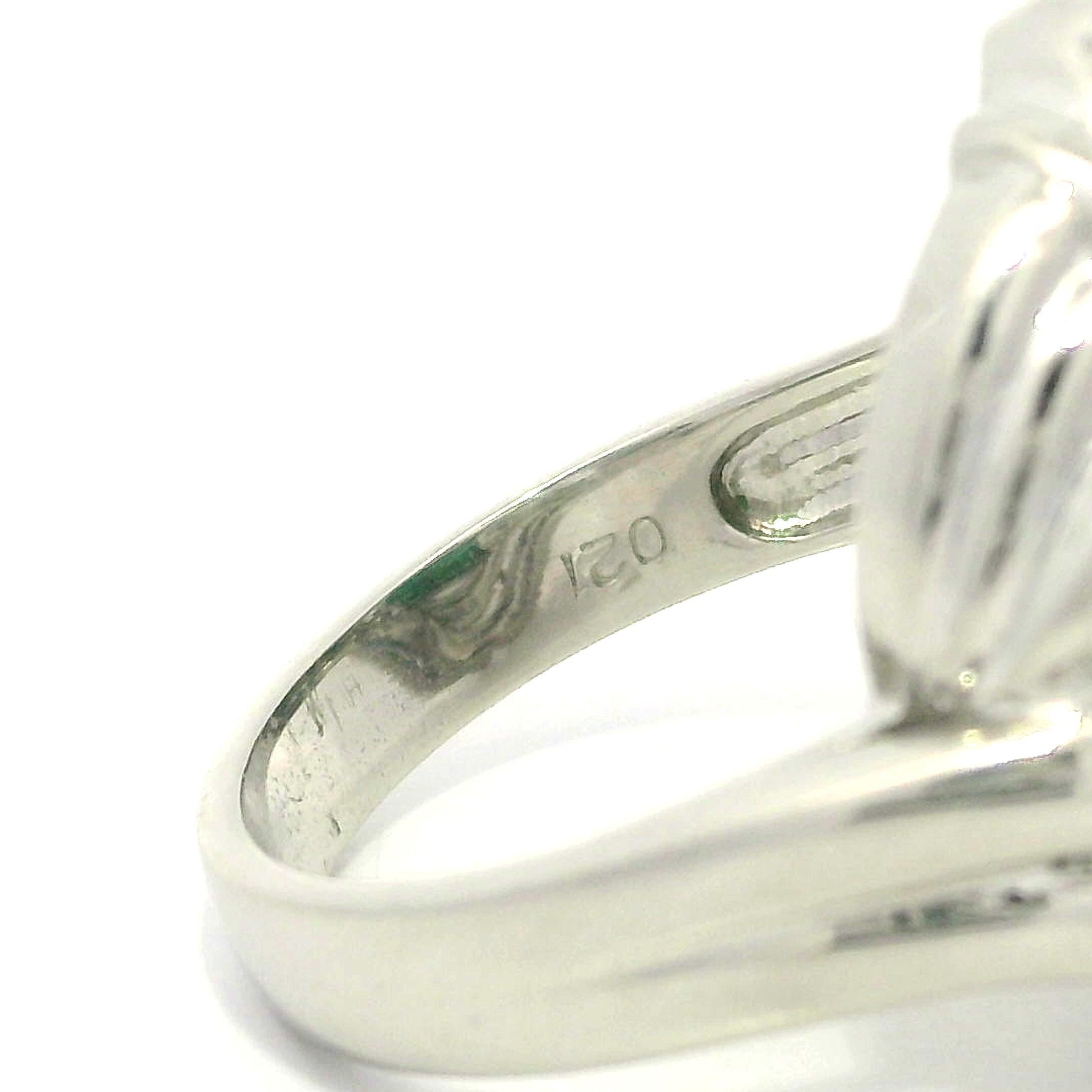Platin 7,06ct Square Vivid Step Cut Grüner Turmalin Diamant Flared Heavy Ring im Angebot 3