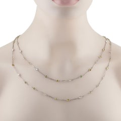 Platinum 7.13ct Diamond and Demantoid Necklace MF21-012726