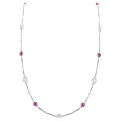 Platinum 7.25ct Diamond and Ruby Necklace MF15-012826