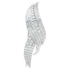 Platinum 7.25ct Diamond Brooch MF28-012926
