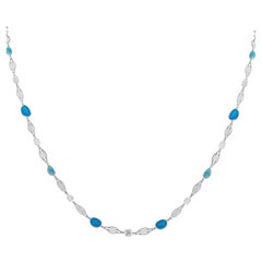 Platinum 7.40ct Diamond and Opal Necklace MF26-012326