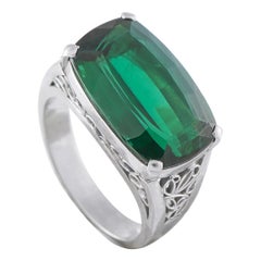 Platinum 7.45ct Tourmaline Ring