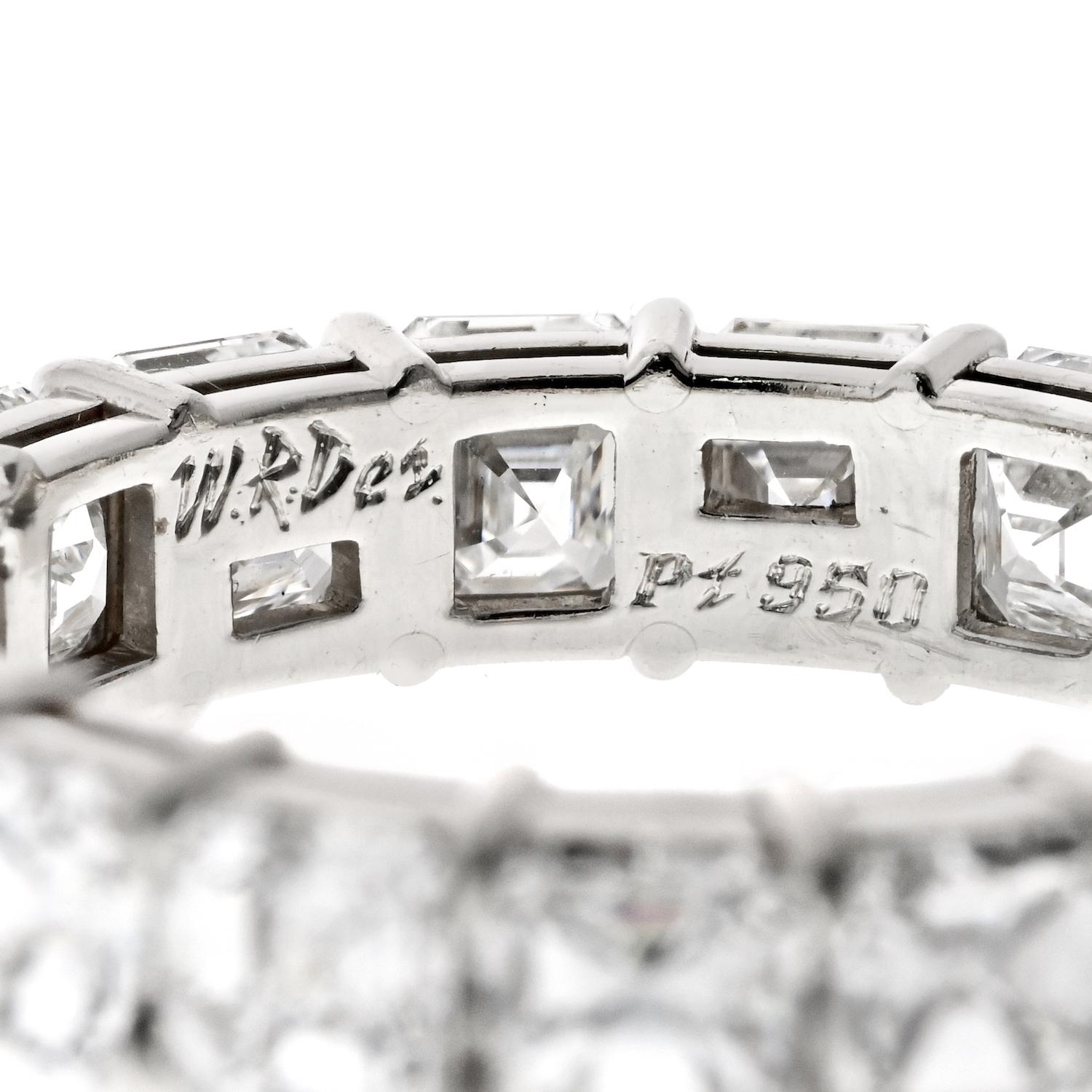 asscher cut diamond eternity band