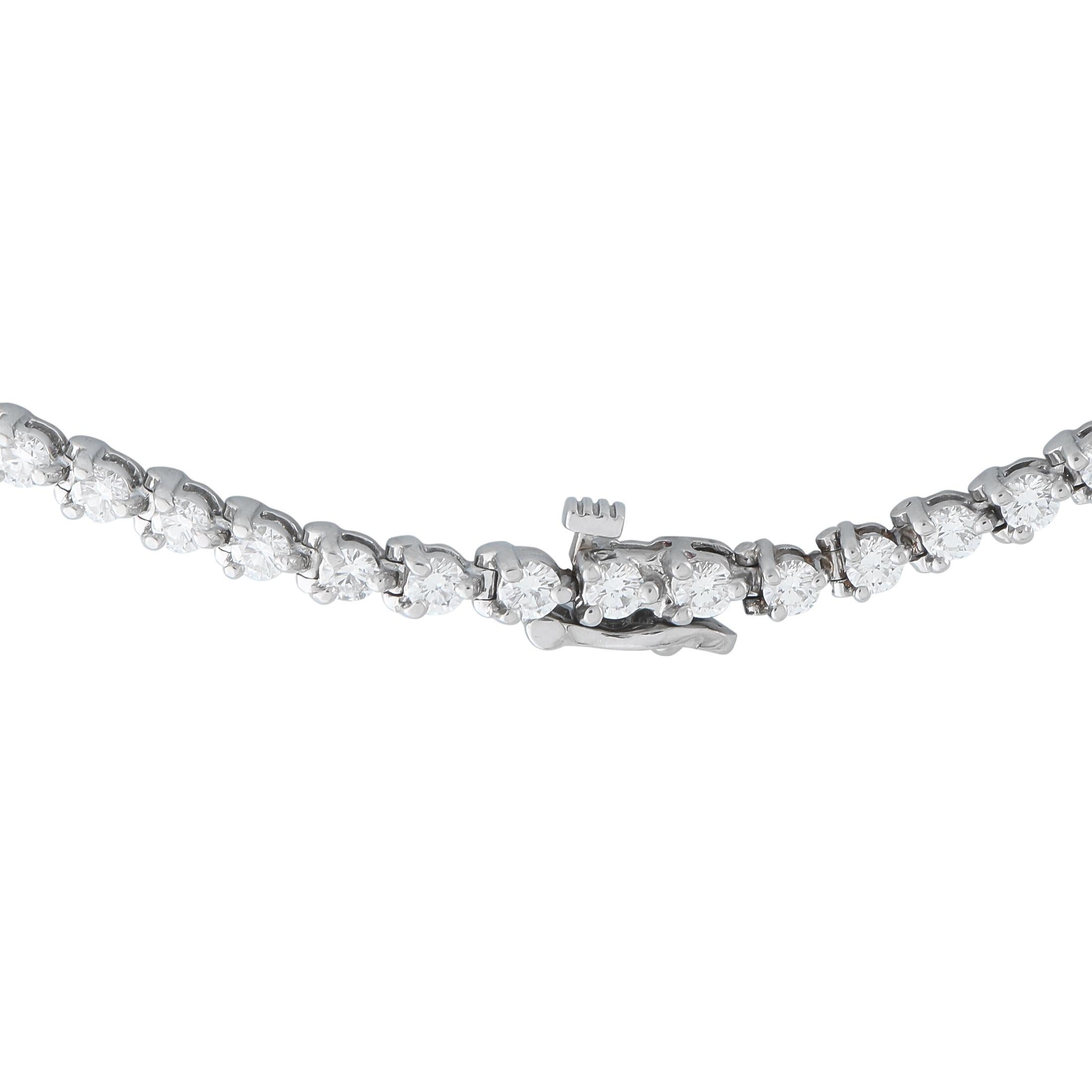 Collar Gargantilla Tenis Platino 8.10ct Diamantes Corte redondo
