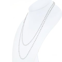 Platinum 9 Carat Round Cut Diamonds by the Yard Necklace