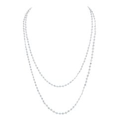 Platinum 9 Carat Round Cut Diamonds by the Yard Necklace