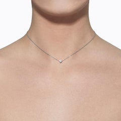 Platinum 900 0.1 Carat Diamond Necklace