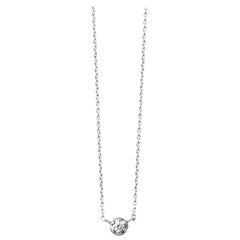 Platinum 900 0.1 Carat Diamond Necklace
