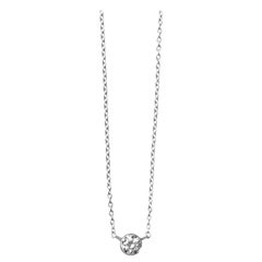 Platinum 900 0.2 Carat Diamond Necklace