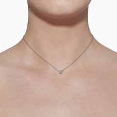 Platinum 900 0.3 Carat Diamond Necklace