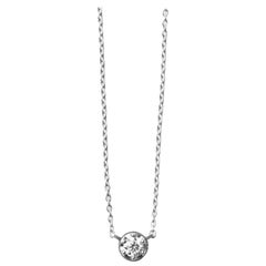 Platinum 900 0.3 Carat Diamond Necklace