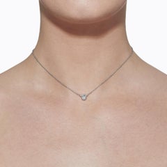 Platinum 900 0.4 Carat Diamond Necklace