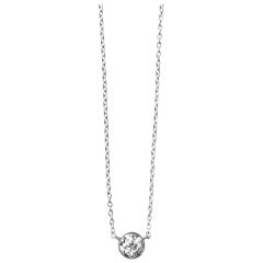 Platinum 900 0.4 Carat Diamond Necklace