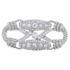 Spilla Art Deco in platino con diamante 9,0ct MF25-020326