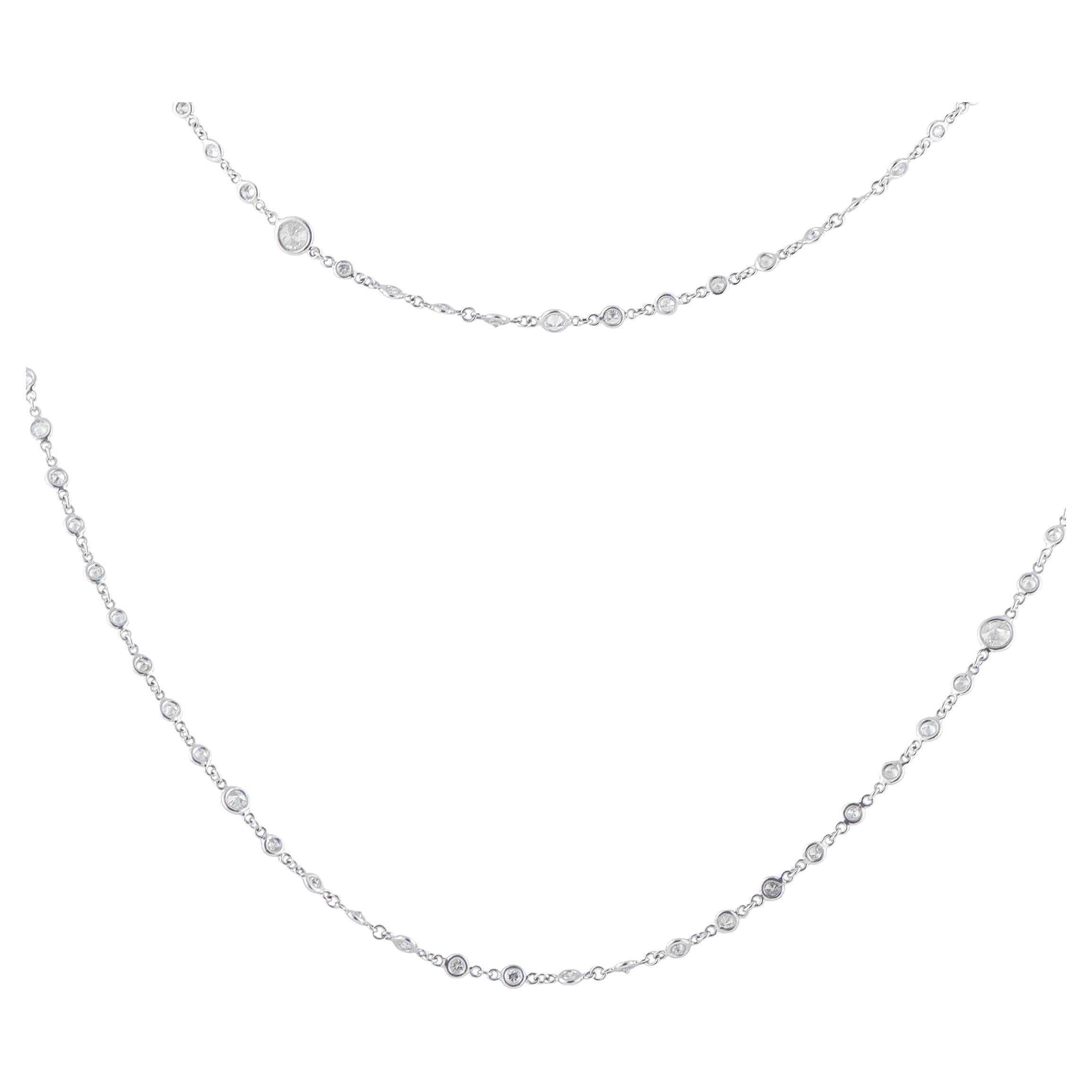 Collar de diamantes de platino 9,47 ct MF23-012627