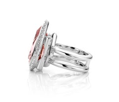 Platinum 950 20 Carat Morganite Cocktail Ring by Jochen Leën