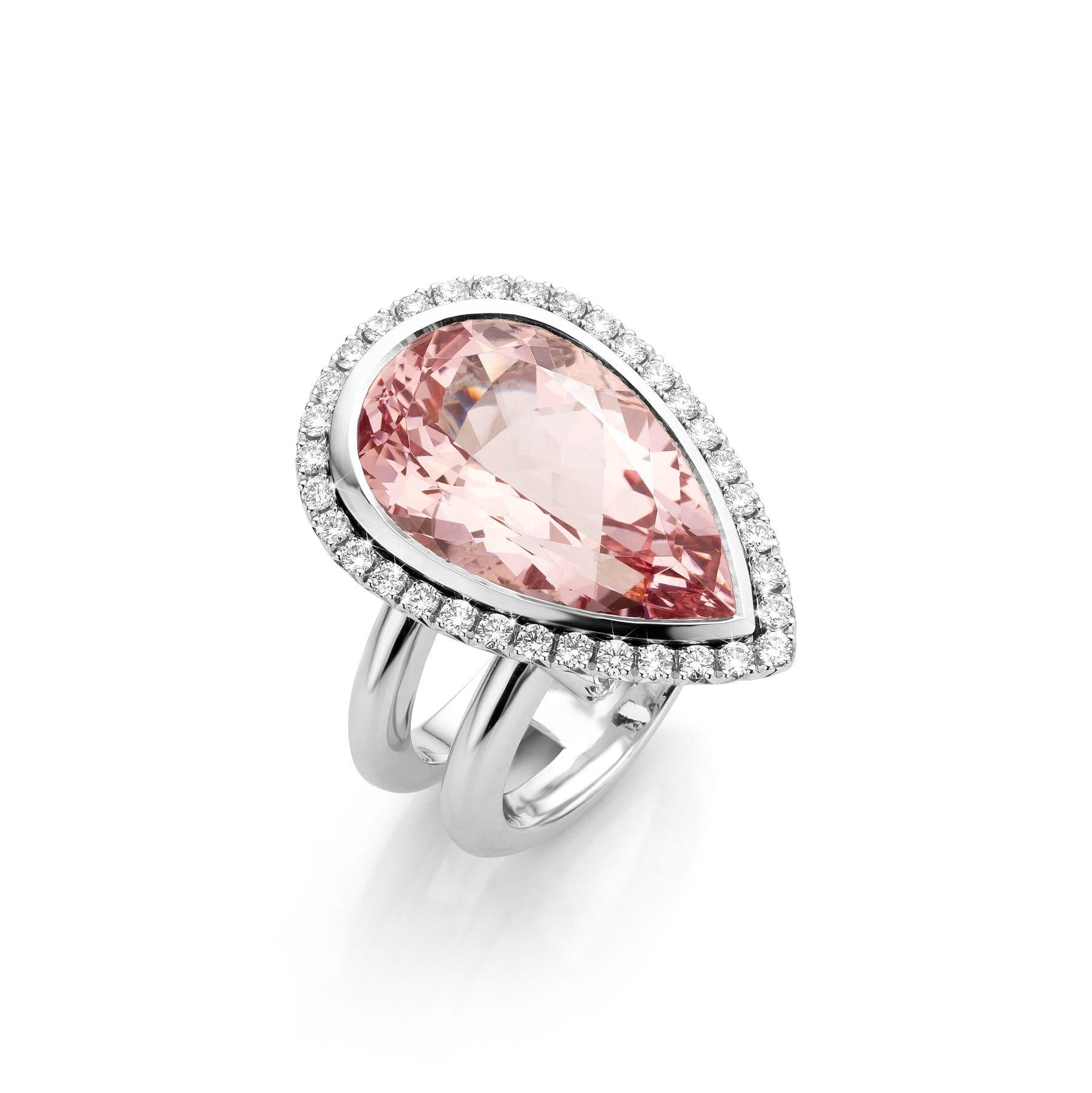 20 carat morganite ring