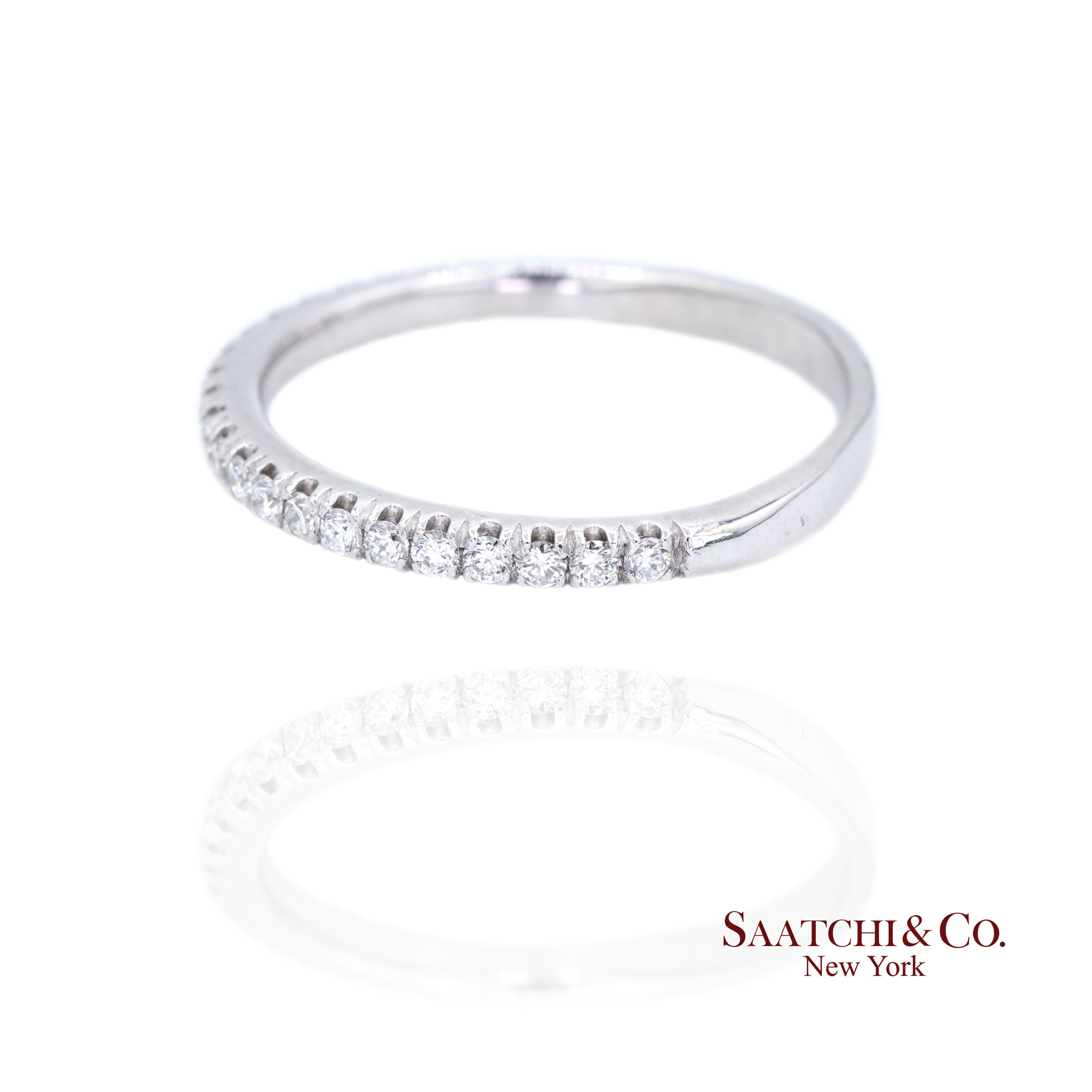 Anillo Platino 950 Diamante Natural Contemporáneo en venta