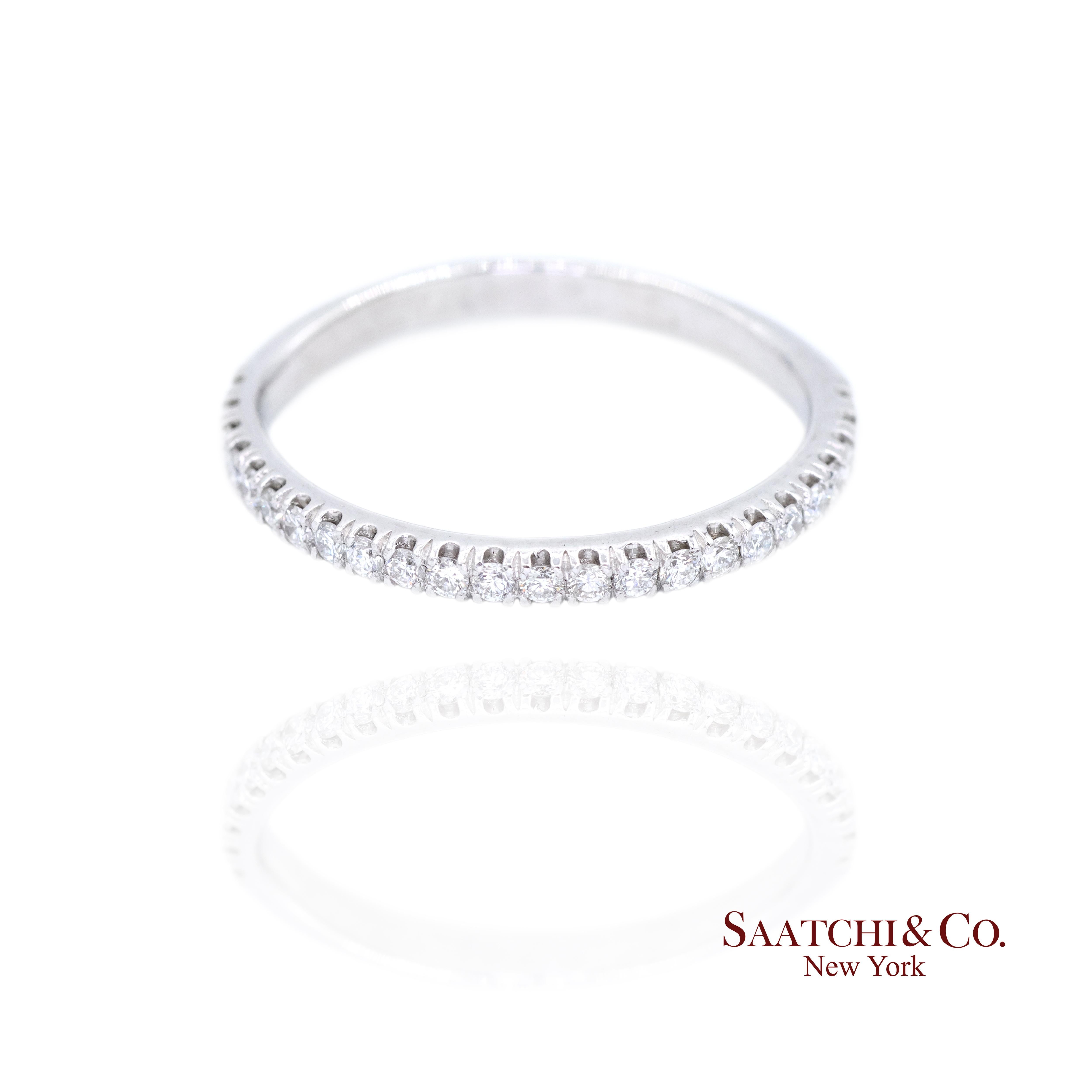 Anillo Platino 950 Diamante Natural Corte redondo en venta