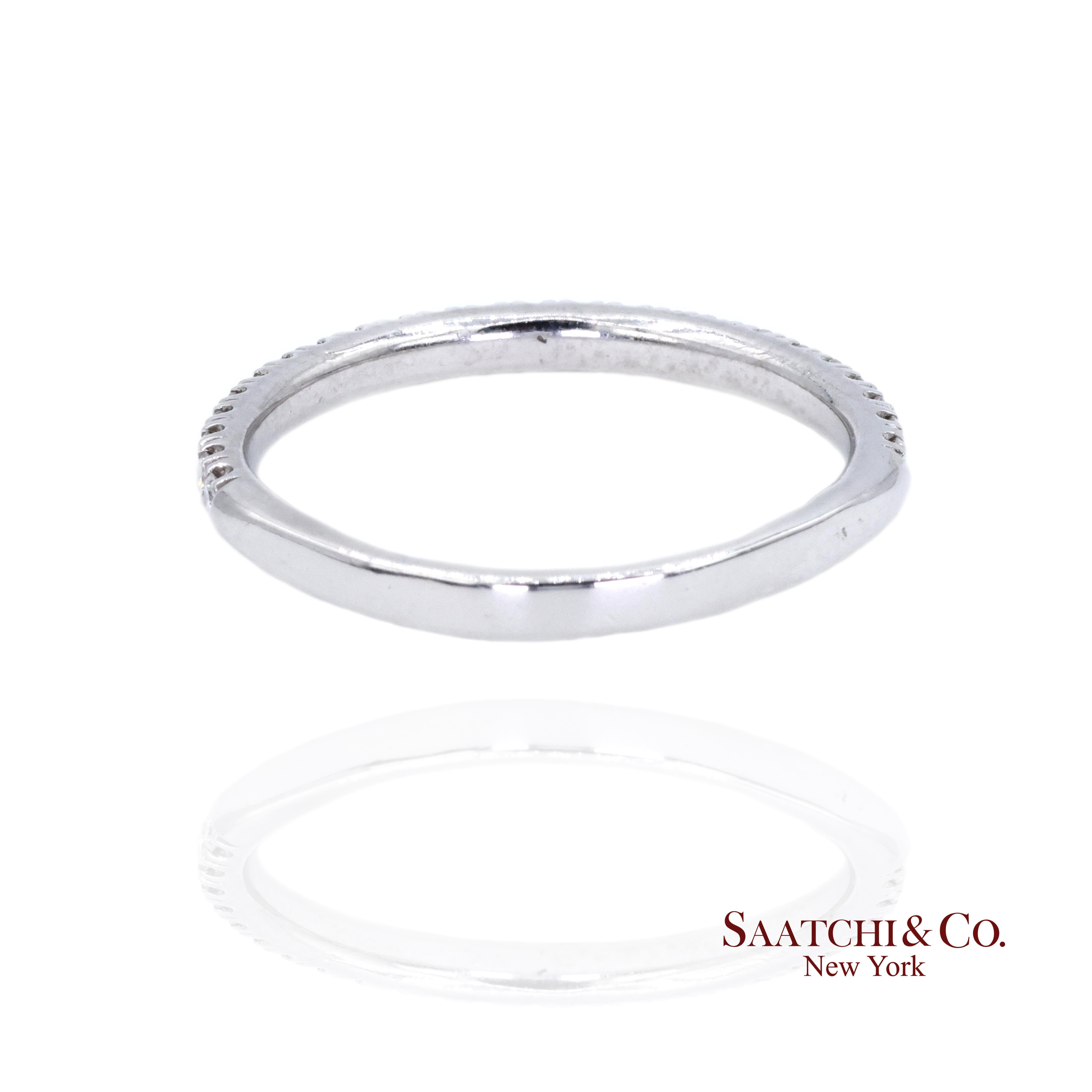 Anillo Platino 950 Diamante Natural en Excelente estado para la venta en New York, NY