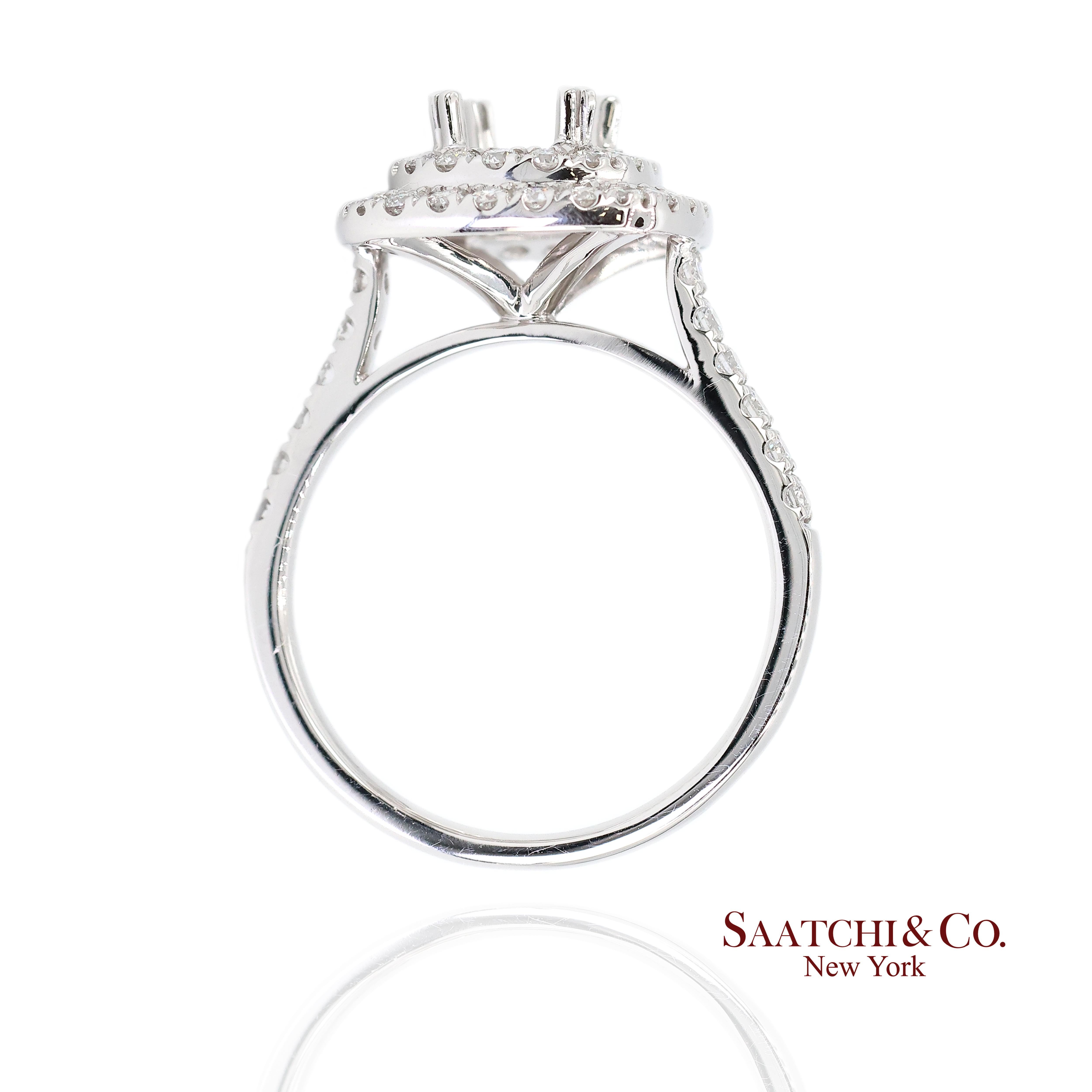 Taglio brillante Anello in platino 950 con diamante naturale Brilliante Misura 6,5 in vendita