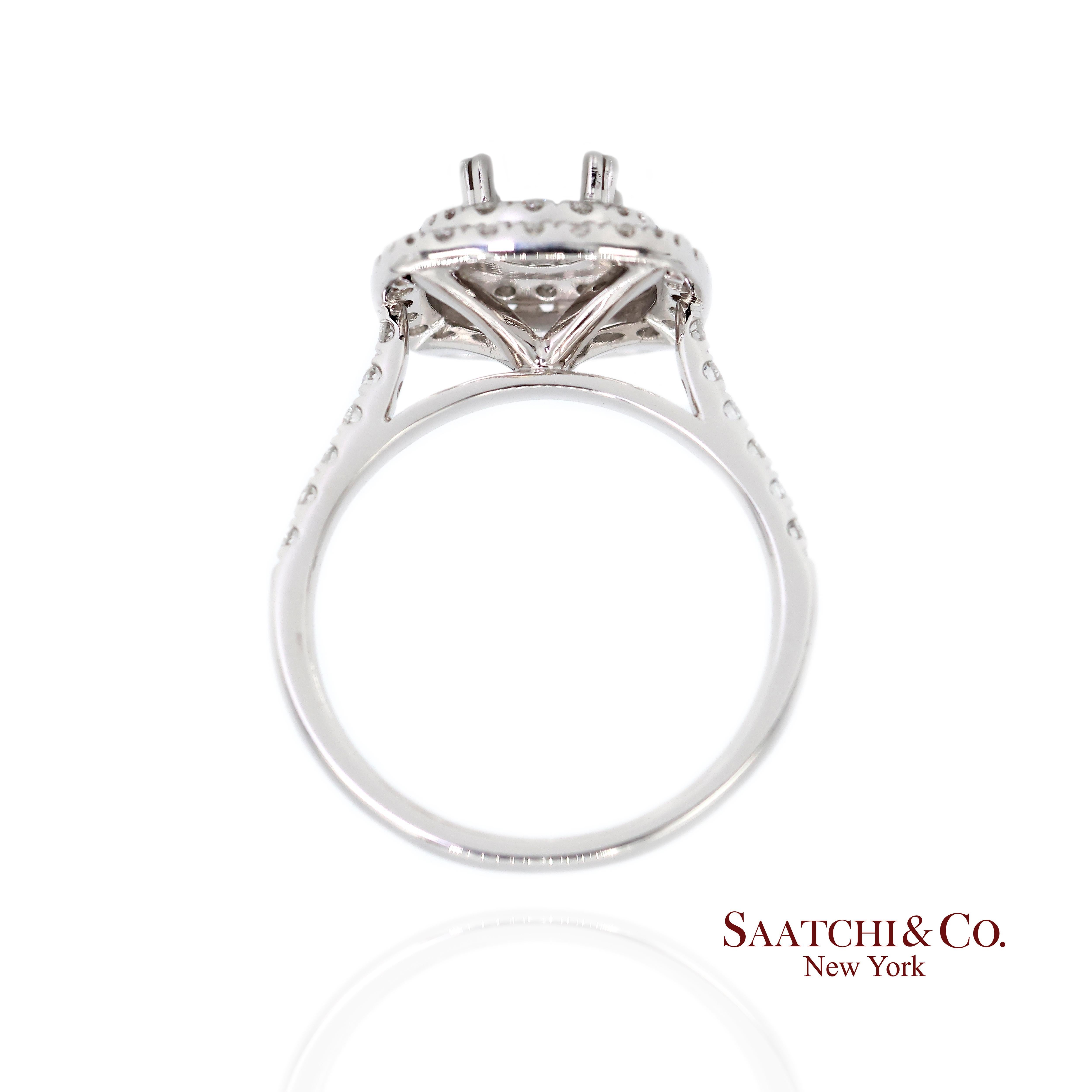 Anello in platino 950 con diamante naturale Brilliante Misura 6,5 In condizioni Nuovo in vendita a New York, NY