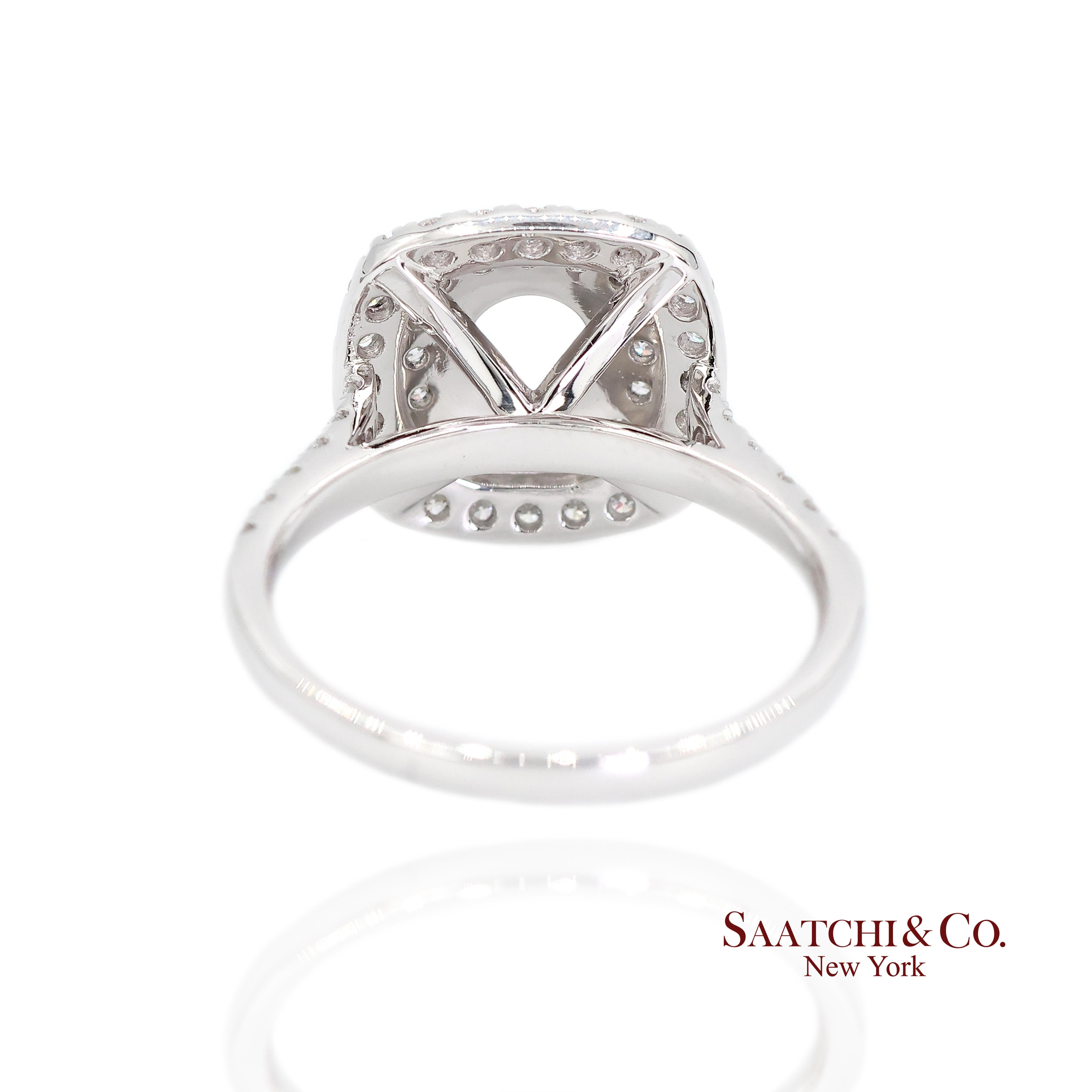 da uomo o donna Anello in platino 950 con diamante naturale Brilliante Misura 6,5 in vendita