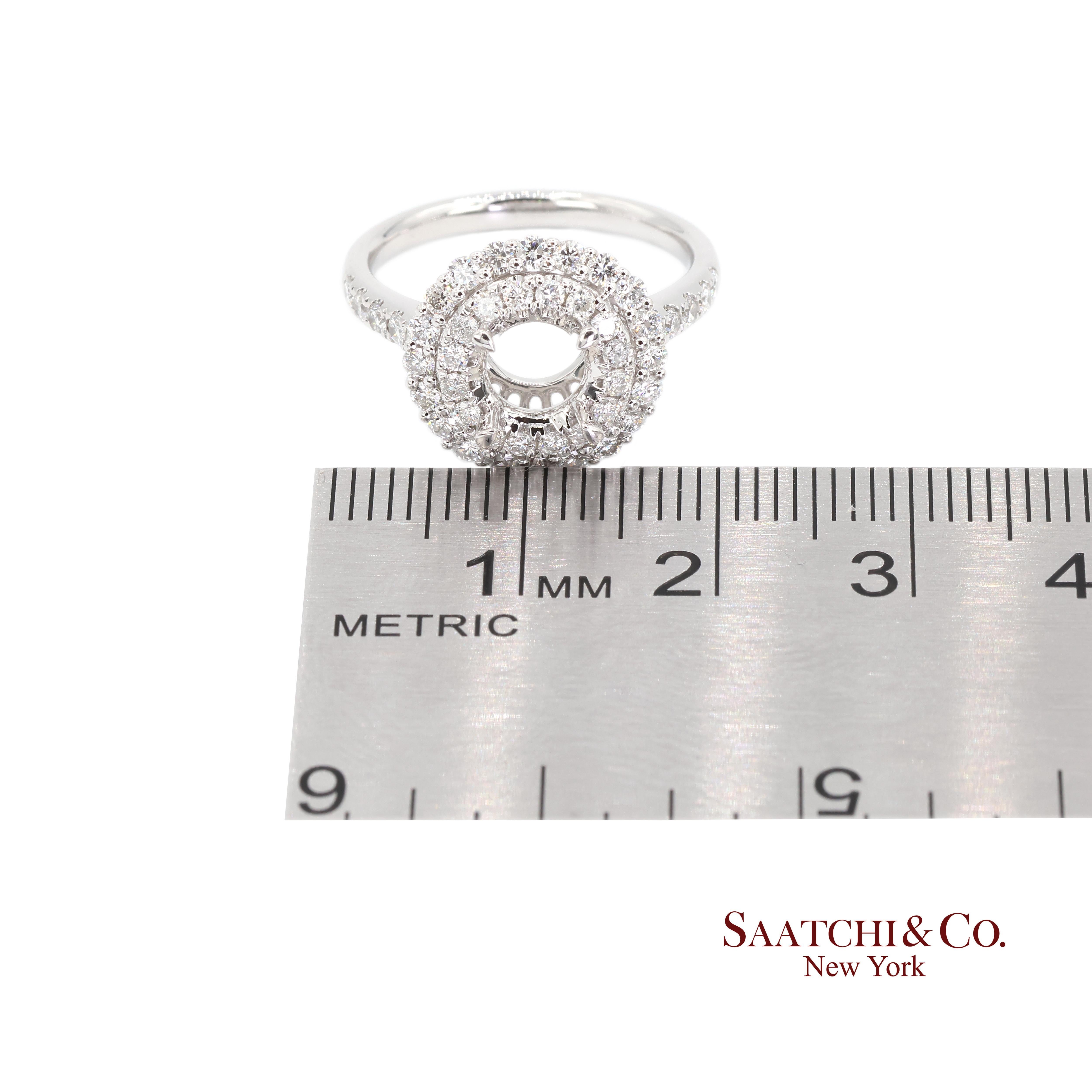 Anello in platino 950 con diamante naturale Brilliante Misura 6,5 in vendita 3